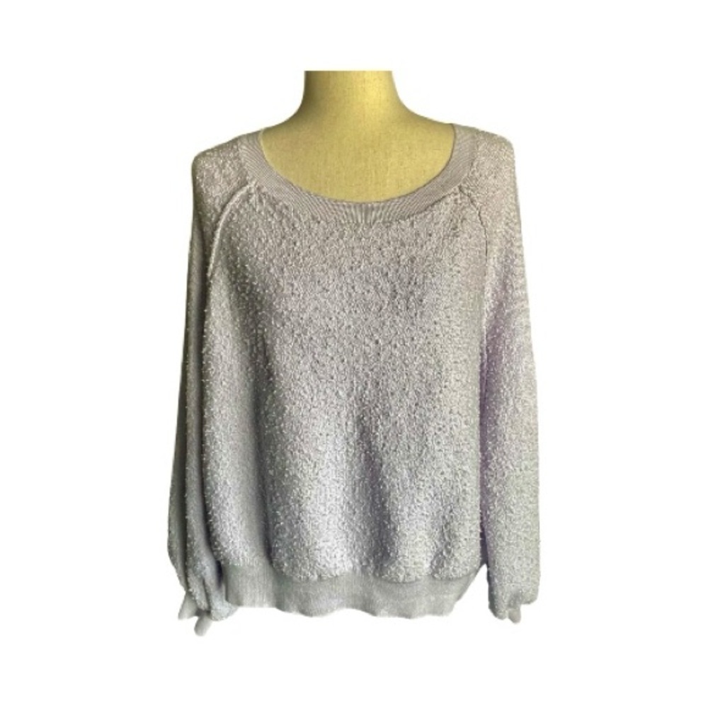 FREE PEOPLE-LIGHT LAVENDER COLOR SWEATSHIRT-WOMENS SIZE MEDIUM